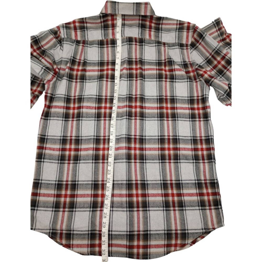 Carhartt Flannel Shirt Men's size M Red White Plaid 100% Cotton Original Fit - Picture 13 of 14